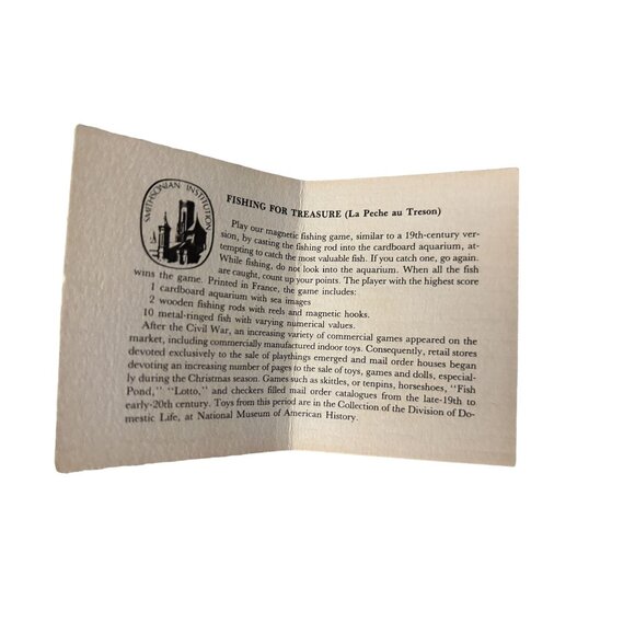 Vtg La Peche Au Tresor Magnetic Fishing Game Toy Tic Et Patte COMPLETE - Picture 4 of 7